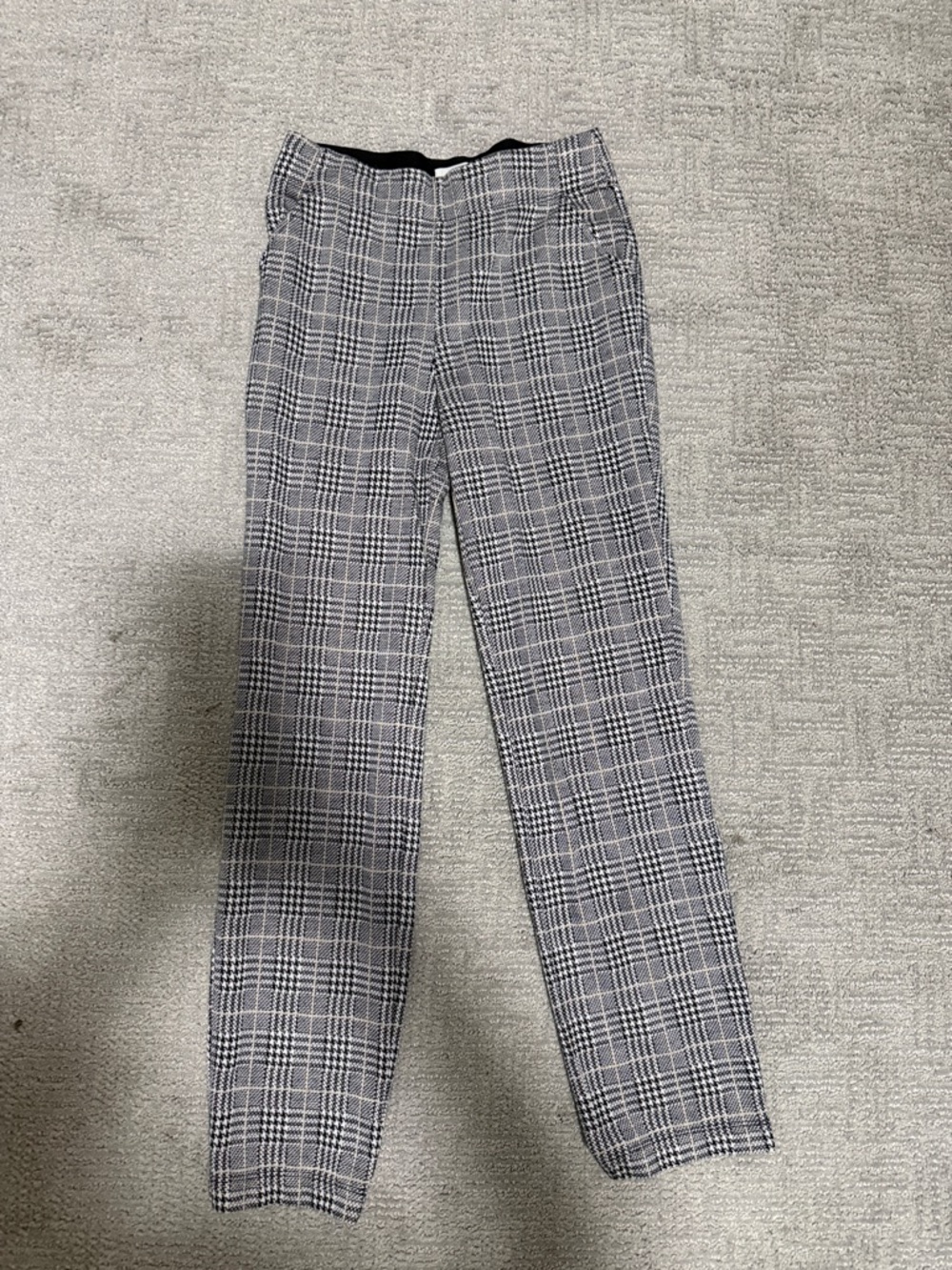 Women Gray Plaid Dress Pants